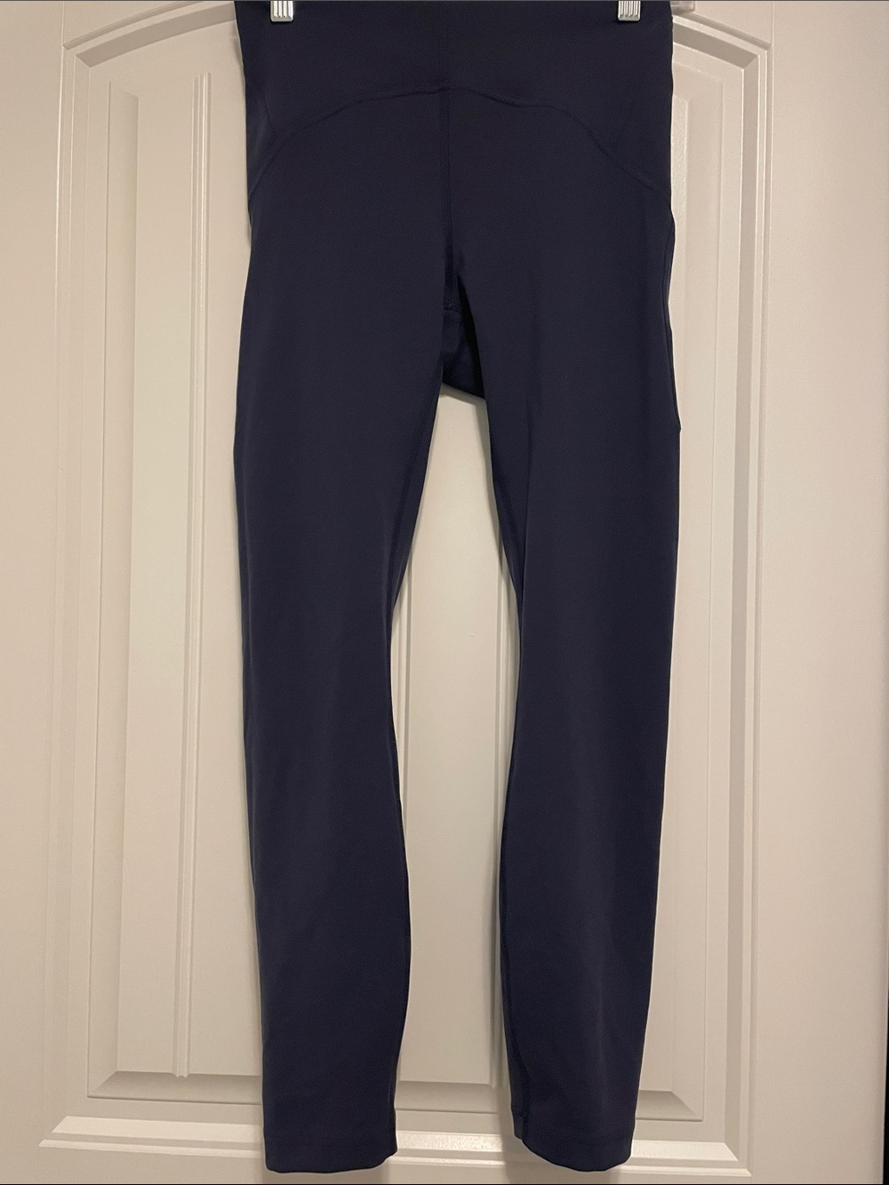 Lululemon Navy Blue Wunder Train High Rise Cropped Leggings